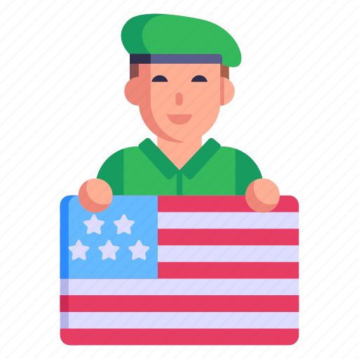 Nationalism, patriotism, soldier, army officer, flag icon - Download on Iconfinder