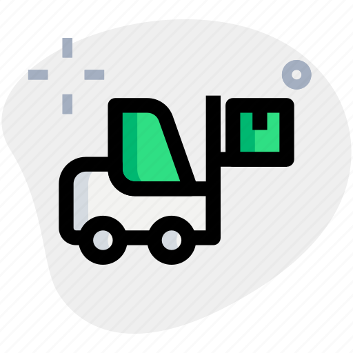 Forklift, box, warehouse, wheels icon - Download on Iconfinder