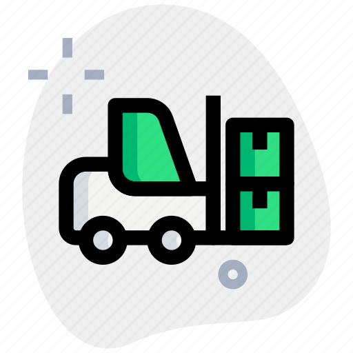 Forklift, boxes, warehouse, carton icon - Download on Iconfinder