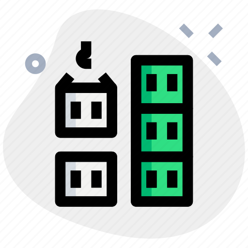 Stacked, container, warehouse, hook icon - Download on Iconfinder