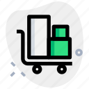 trolley, cart, warehouse, boxes