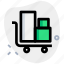 trolley, cart, warehouse, boxes 