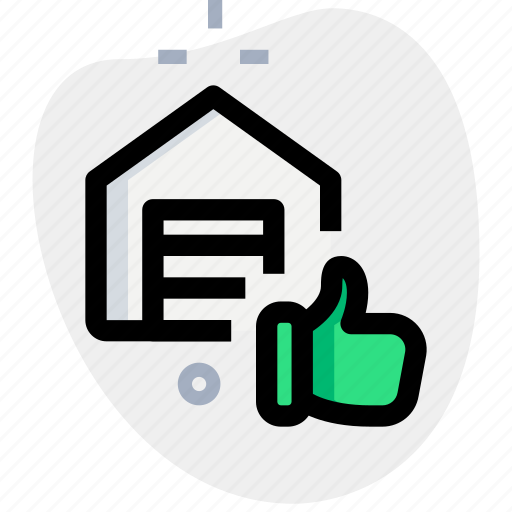 Warehouse, shipping, thumbs up, godown icon - Download on Iconfinder
