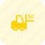 forklift, box, delivery, wheels 