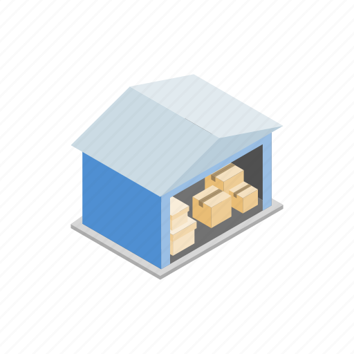 Building, cargo, industry, isometric, storage, warehouse, workplace icon - Download on Iconfinder