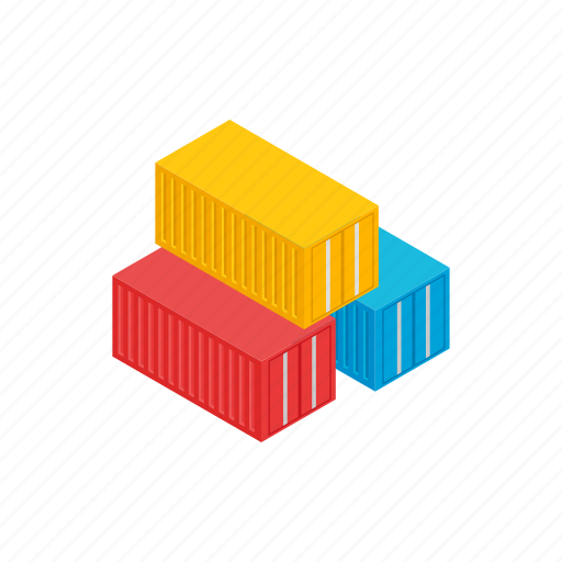 Cargo, container, export, freight, isometric, storage, transport icon - Download on Iconfinder