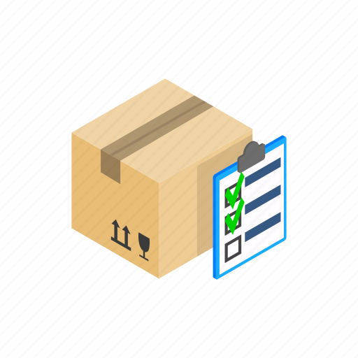 Box, checklist, form, isometric, note, notebook, report icon - Download on Iconfinder