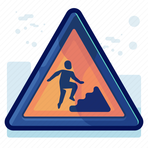 Alert, danger, man, sign, upstairs, warning icon - Download on Iconfinder