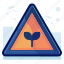 alert, danger, ecology, plant, sign, warning 