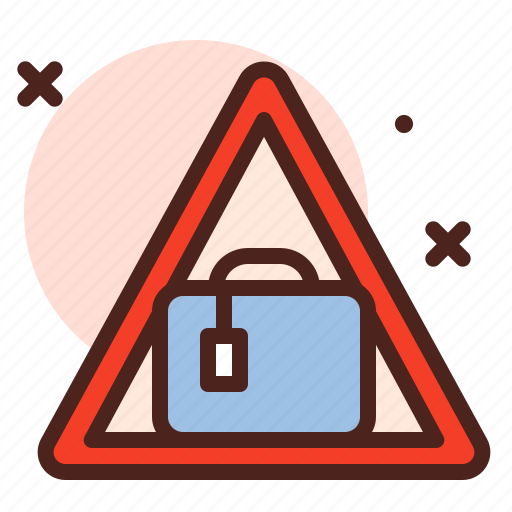 Attention, bags, direction, map, warning icon - Download on Iconfinder