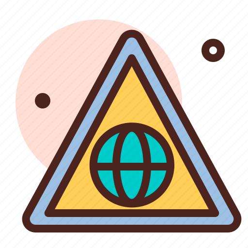 Attention, direction, globe, map, warning icon - Download on Iconfinder