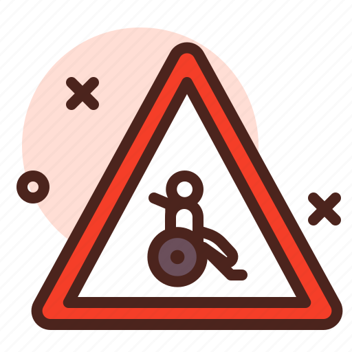 Attention, direction, handicap, map, warning icon - Download on Iconfinder