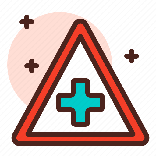 Attention, direction, hospital, map, warning icon - Download on Iconfinder