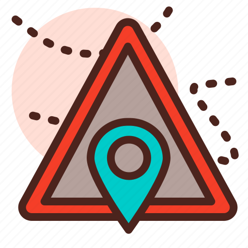 Attention, direction, location, map, warning icon - Download on Iconfinder
