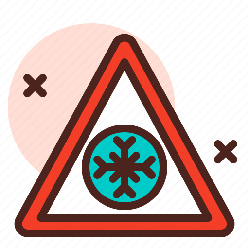 Attention, direction, map, snow, warning icon - Download on Iconfinder
