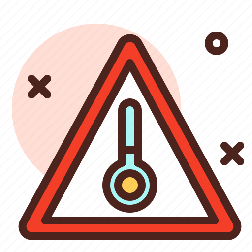 Attention, direction, map, temperature, warning icon - Download on Iconfinder