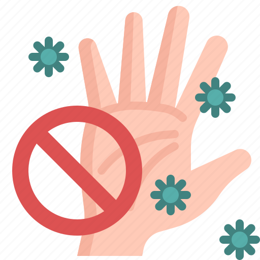 Bacteria, coronavirus, covid19, gesture, hand, touch, virus icon - Download on Iconfinder