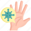 bacteria, coronavirus, covid19, gesture, hand, touch, virus 