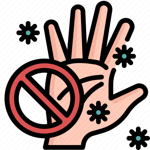 Bacteria, coronavirus, covid19, hand, touch, virus icon - Download on Iconfinder