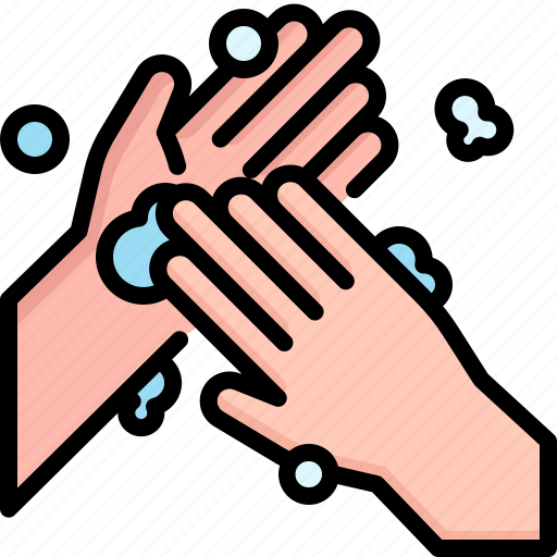 Bubble, cleaning, hand, hygiene, palm, wasing icon - Download on Iconfinder