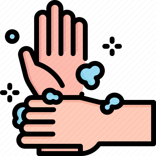 Bubble, clean, hand, hygiene, soap, wash, wrist icon - Download on Iconfinder