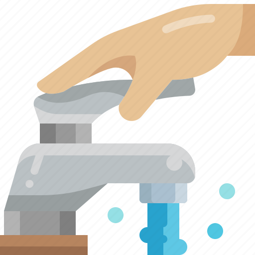 Water, hand, clean, open, faucet, tap, bathroom icon - Download on Iconfinder