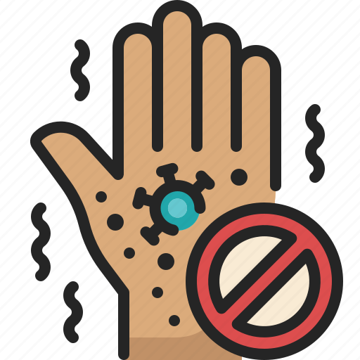 Hand, hygienic, palm, germ, bacteria, coronavirus, dirty icon - Download on Iconfinder
