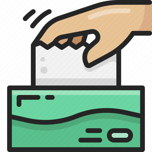 Paper, appliance, wipe, tissue, pull, box, hand icon - Download on Iconfinder