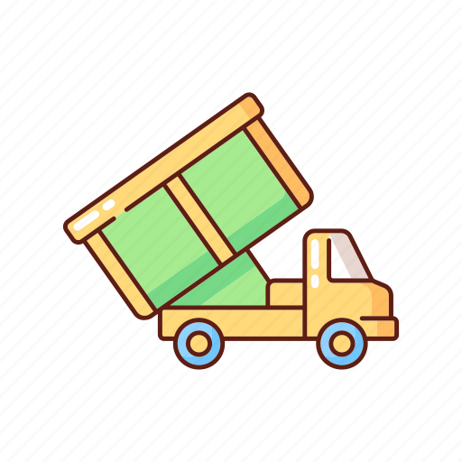 Dumpster, truck, garbage, transport icon - Download on Iconfinder