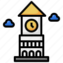 clock, tower, time, building, hour, bell