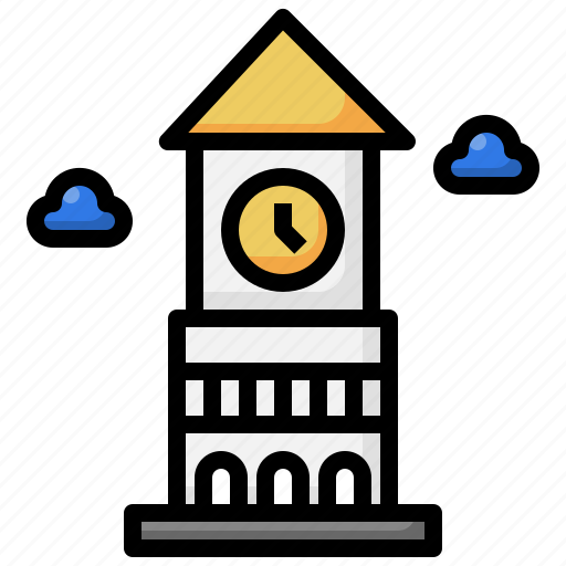 Clock, tower, time, building, hour, bell icon - Download on Iconfinder