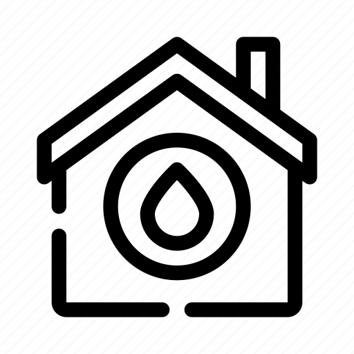 Insurance, water, house, ecology, and, environment, drop icon - Download on Iconfinder