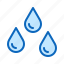 aqua, drops, rain, water 