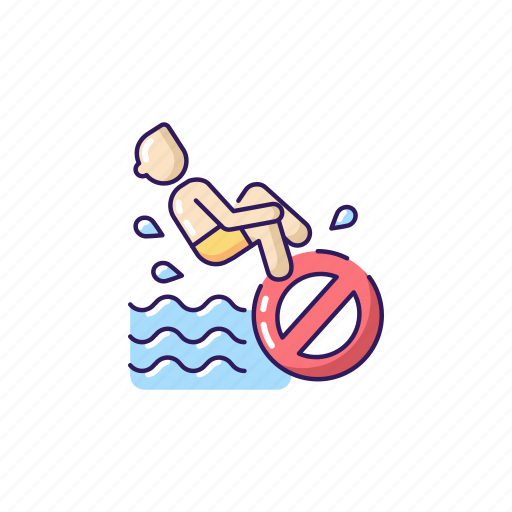 Water park, jumping, pool, restriction icon - Download on Iconfinder
