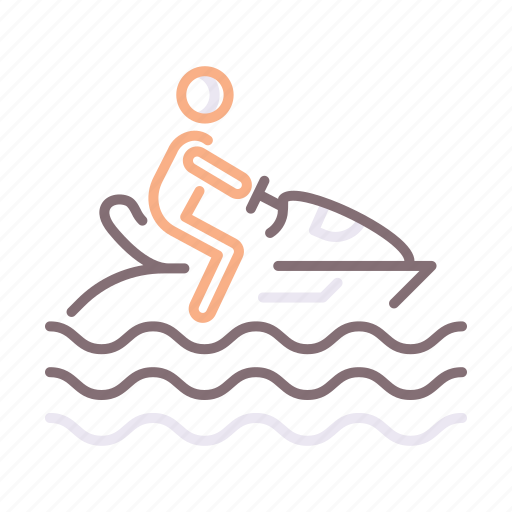 Human figure, jet, skiing, water icon - Download on Iconfinder