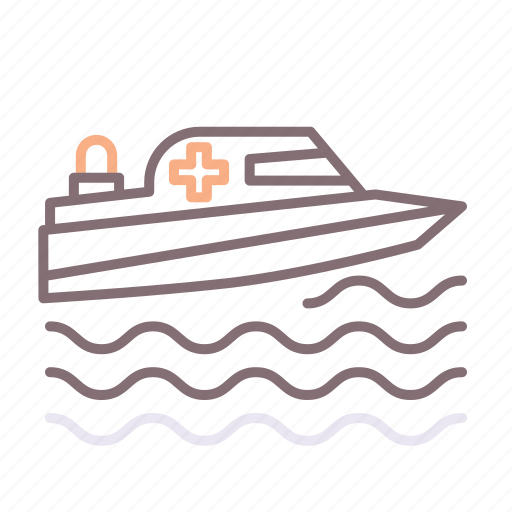 Ambulance, medical, speedboat, water icon - Download on Iconfinder
