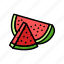 juicy, red, watermelon, summer, fruit, slice 