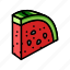 summer, watermelon, fruit, slice, melon, red 