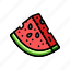 watermelon, slice, triangular, summer, fruit, melon 