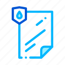 file, material, waterproof icon