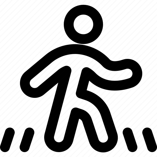 Walking, cross, street, person, walk, human, user icon - Download on Iconfinder
