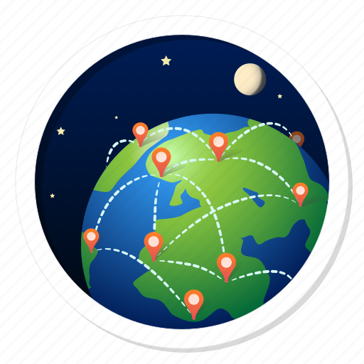 Communication, global, earth, continent, network, space, broad icon - Download on Iconfinder