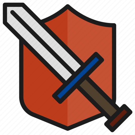 Shield, sword, blade, weapon icon - Download on Iconfinder
