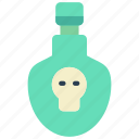 bottle, liquid, poison, skull, weaponary