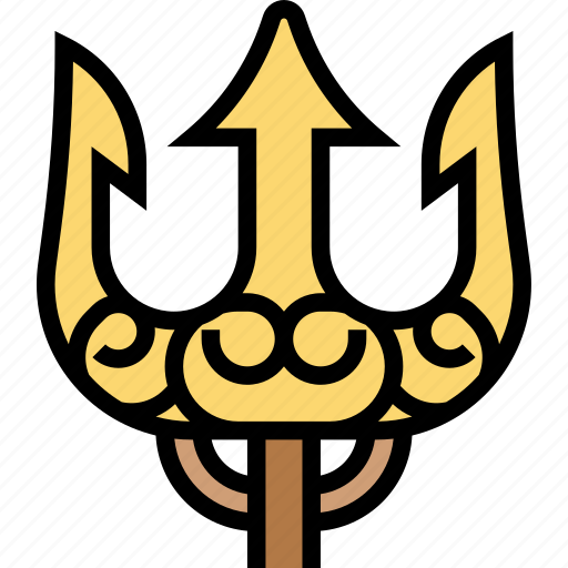 Trident, harpoon, spear, sharp, mythology icon - Download on Iconfinder