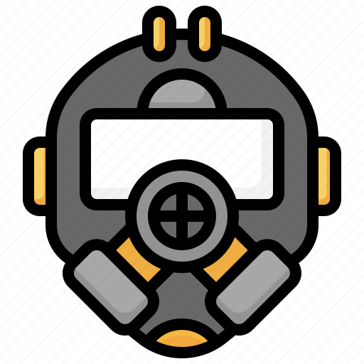 Gas, mask, respirator, biological, hazard, chemical, weapon icon - Download on Iconfinder