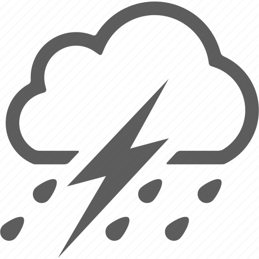 Cloud, rain, weather, cloudy, lightning icon - Download on Iconfinder
