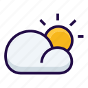 cloudy, partly, weather