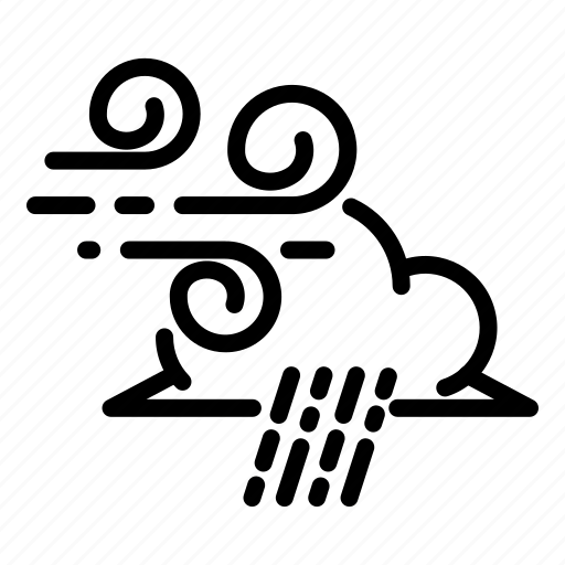 Weather, rain, cloud, wind icon - Download on Iconfinder