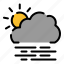 weather, coloroutline, cloudy, foggy 
